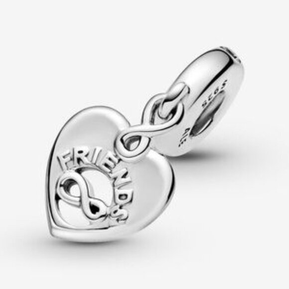 Pandora Friends Forever Heart Dangle Charm - Picture 3 of 5